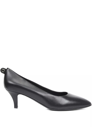 Ferragamo leather kitten-heel pumps - Black