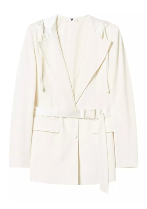 TWINSET hooded belted blazer - White