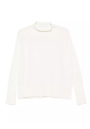 BeYou ribbed high-neck sweater - White