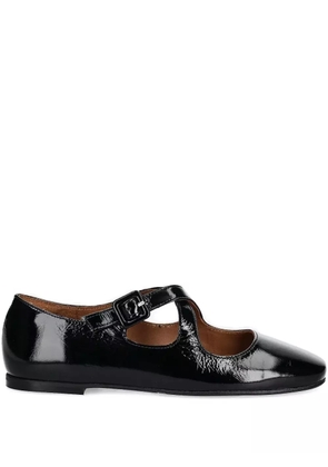 BILLI BI buckle-fastening patent-leather ballet flats - Black