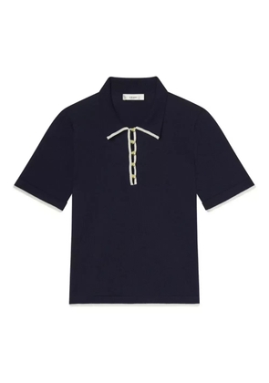 FRAME cotton polo top - Blue