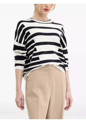 Desigual striped panelled sweater - White