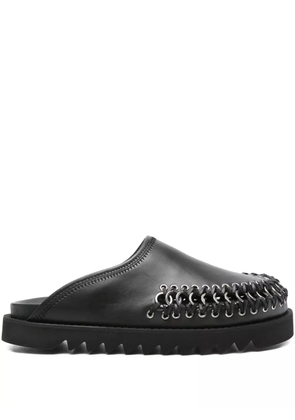 Toga Virilis chain-embellished leather mules - Black
