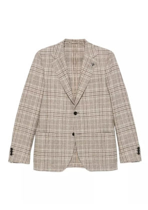 Lardini checked two-button blazer - Green