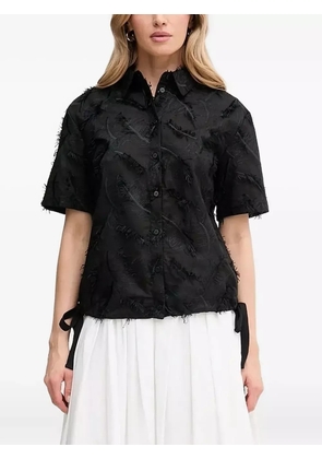 Silvian Heach frayed-detail shirt - Black