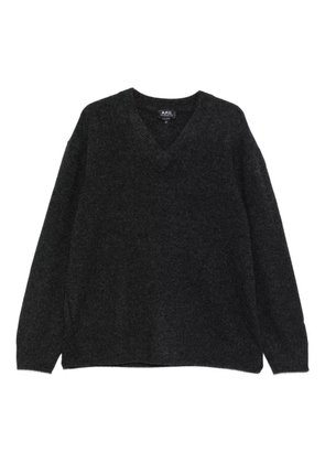 A.P.C. v-neck wool sweater - Grey
