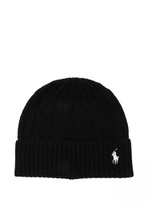 Polo Ralph Lauren cable-knit wool beanie hat - Black