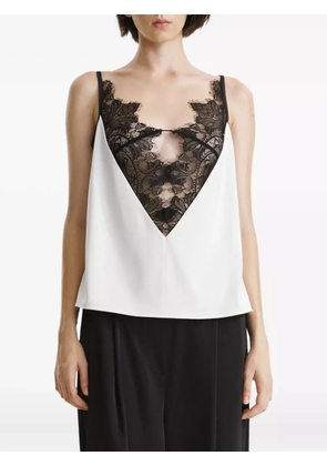 2310 STUDIO lace-insert top - White