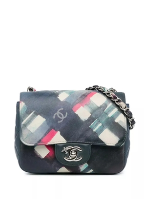 CHANEL Pre-Owned 2016-2017 Mini Square Classic Calfskin Airline Flap crossbody bag - Blue