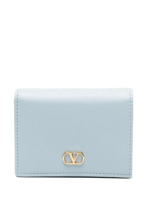 Valentino Garavani grained leather logo wallet - Blue
