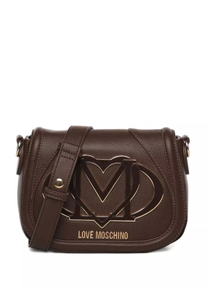 Love Moschino logo-plaque bag - Brown