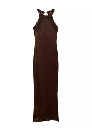 TWINSET lace-insert maxi dress - Brown