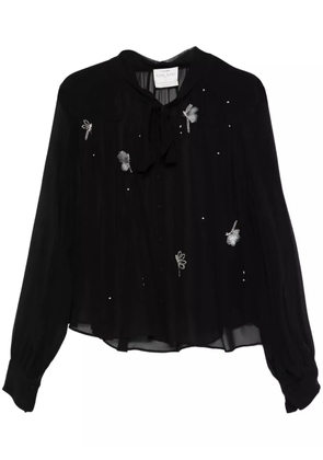 Forte Forte butterfly-embellishment blouse - Black