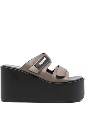 Coperni 100mm double-strap platform sandals - Brown