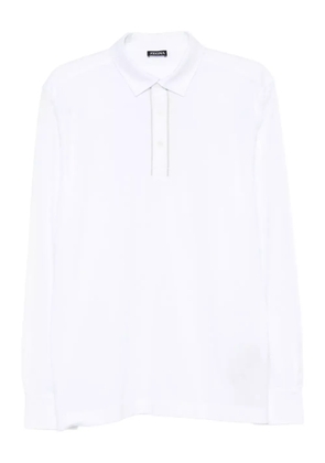 Zegna long-sleeve polo shirt - White