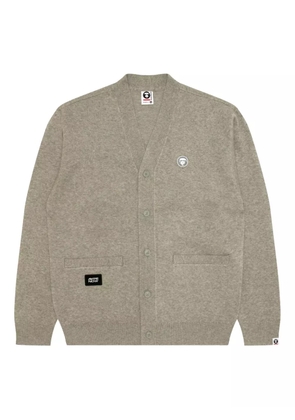AAPE BY *A BATHING APE® Ape Head patch-pocket cardigan - Neutrals