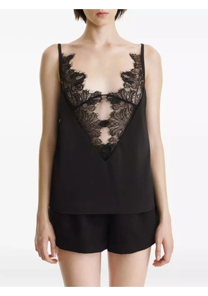 2310 STUDIO lace-panelled top - Black