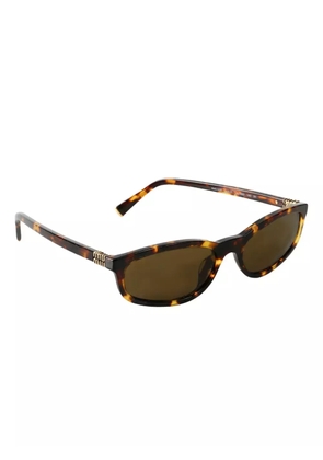 Miu Miu Eyewear tortoiseshell rectangle sunglasses - Brown
