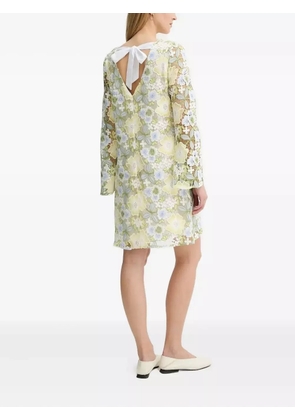 Bruuns Bazaar floral embroidered bell-sleeve dress - Green
