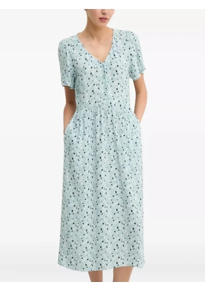 Marc O'Polo button-front floral print midi dress - Blue