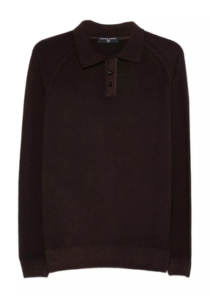 Daniele Fiesoli raglan-sleeve knitted polo shirt - Brown