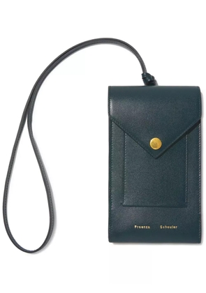 Proenza Schouler logo-stamp leather phone case - Blue