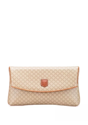 Celine Pre-Owned 1990 Macadam Coated Canvas clutch bag - Brown