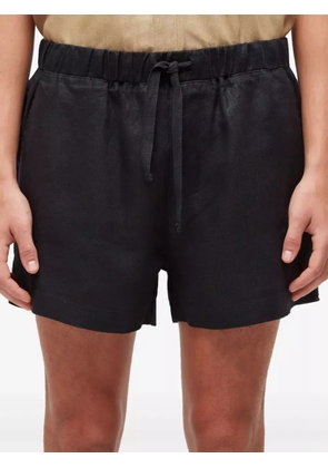 Osklen drawstring-waist linen shorts - Black