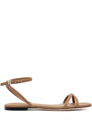 BOSS crossover ankle-strap sandals - Brown