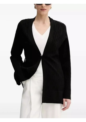 Armani Exchange wide-hem long-sleeves cardigan - Black