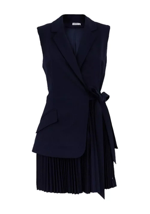 Simkhai Effie pleated wrap dress - Blue