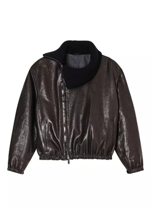 Giorgio Armani leather jacket - Black