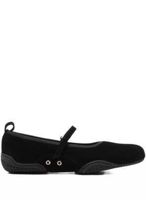 Nicole Saldaña Sophie suede flats - Black