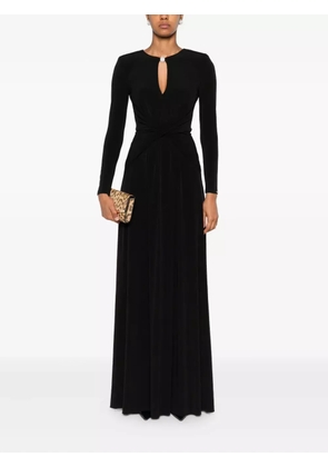 NISSA twist-front maxi dress - Black