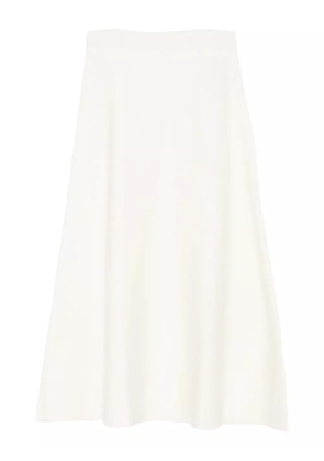 P.A.R.O.S.H. A-line knit midi skirt - White