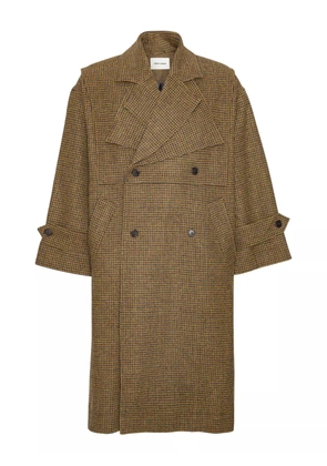 Henrik Vibskov houndstooth double-breasted coat - Neutrals