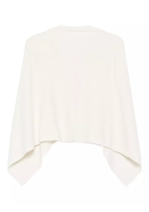 BOMPARD cowl-neck cashmere poncho - White