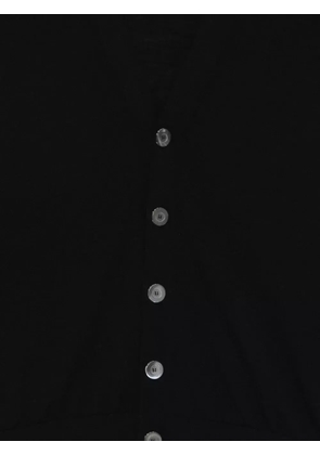 Piacenza Cashmere button-front wool cardigan - Black