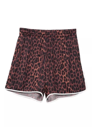 BLUE SKY INN leopard-print elasticated-waist shorts - Black