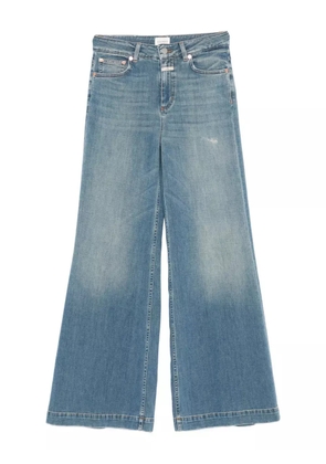 Closed five-pocket design flared jeans - Blue