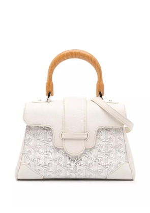 Goyard Pre-Owned 2021 Mini Goyardine Saigon Souple satchel - White