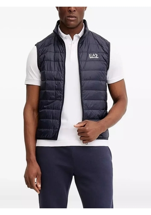 Ea7 Emporio Armani quilted logo-plaque gilet - Blue