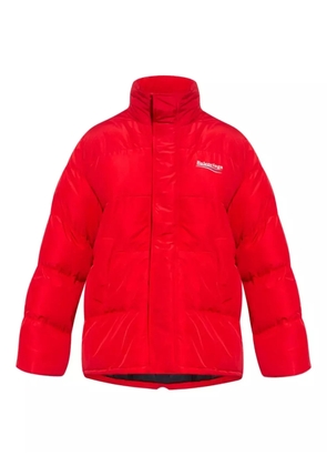 Balenciaga micro-faille puffer coat - Red
