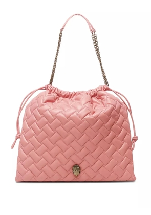 Kurt Geiger London quilted chain-strap bucket bag - Pink