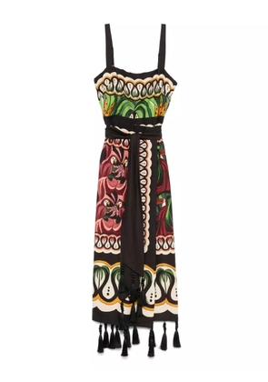 FARM Rio Coconut Tree Flow midi dress - Black