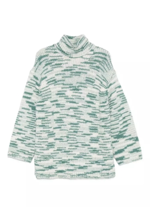 Marc O'Polo high-neck stripe-pattern sweater - Green