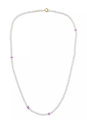 YI Collection 18K yellow gold Ayoka pearl and pink sapphire necklace - White