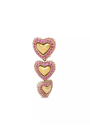 GUESS USA heart-shaped crystal earrings - Gold