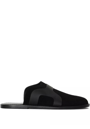 Osklen suede-panel mules - Black