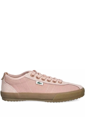 Lacoste suede-panel sneakers - Pink